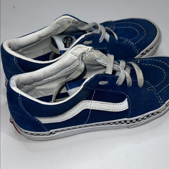 Vans Kids Royal Blue and White Sneakers - Picture 8 of 10